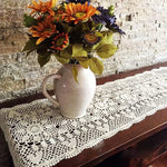 serviette table coton blanc motif floral traditionnel shabby chic vintage noël mariage fête