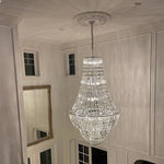 lustre cristal facettes transparent classique salon chambre éclairage deco pendentif facile lumière chambre decoration