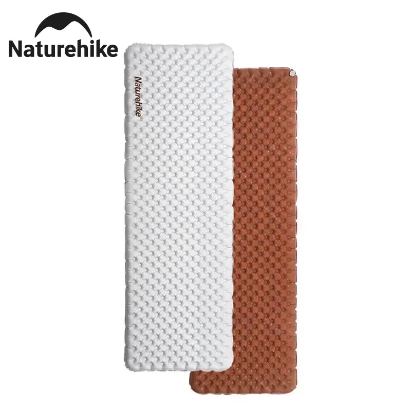 matelas camping blanc marron texturé double valve isolation thermique 20°C tpu nylon moderne