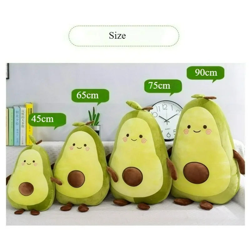 peluche avocat souriant mignon cartoon vert brun lit chambre décoration intérieure française enfants chambre
