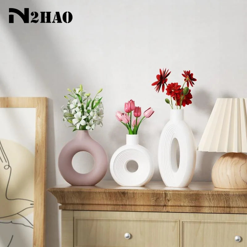 vase silicone rose pâle blanc noir gris moderne minimalisteOpaque adhésif arrangement floral