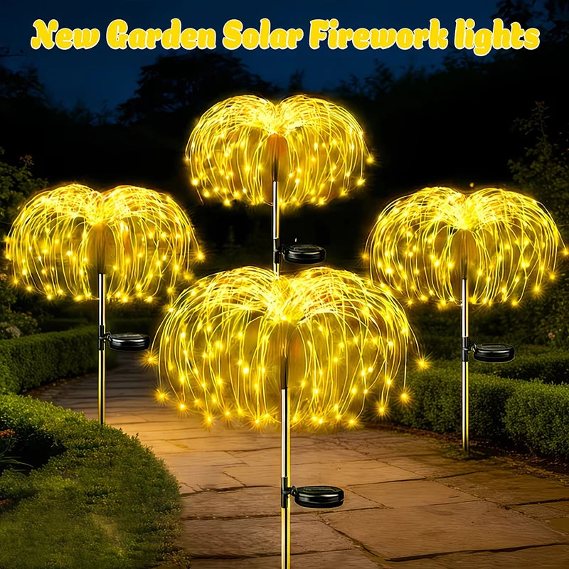 lumière solaire jardin blanc feu d'artifice moderne tringle fixée led jamais éteinte