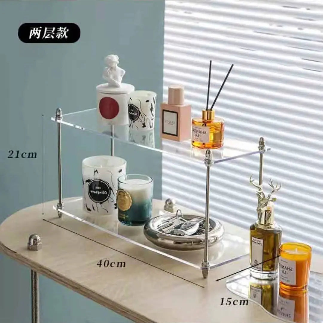 présentoirs acrylique multi niveaux rangement parfums bougies diffuséros minimaliste moderne