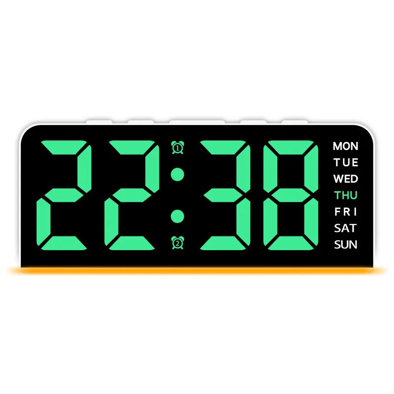 horloge numérique LED moderne multi couleurs ambiancé réglable sans marque