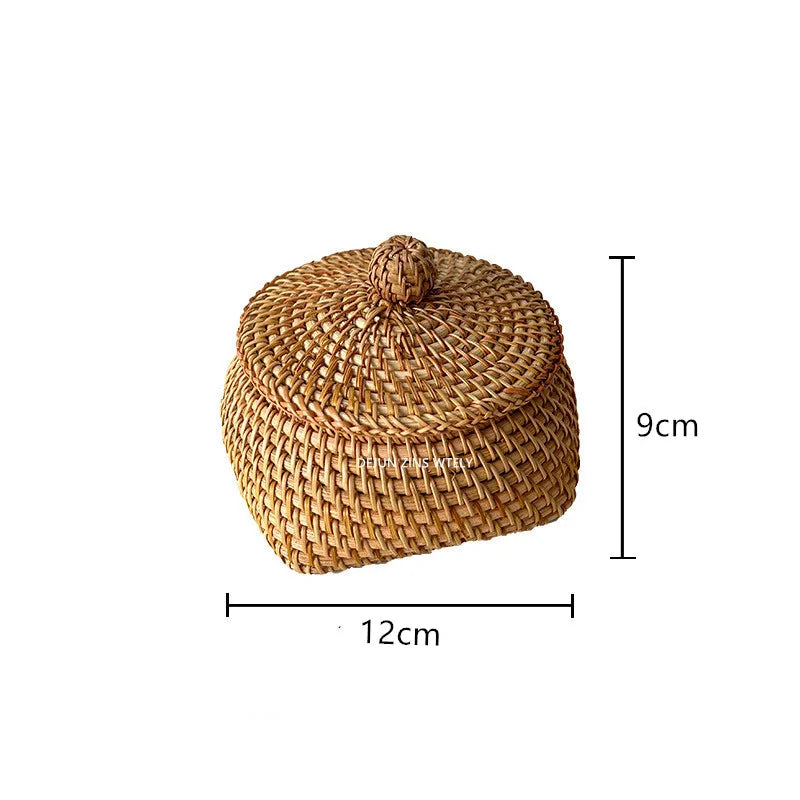 paniers rangement osier tissé naturel couvercle réutilisable respectueux environnement traditionnel artisanal
