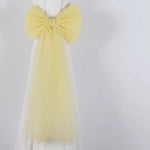 attaches rideau tulle texturé rubans décoratifs girly festif blanc violet orange bleu marine rose
