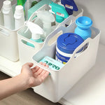 organisateur rangement blanc moderne poignées compartiments respectueux environnement utilisation multiple rangement stockage transparent fonctionnel