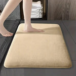 tapis bain microfibre absorbant antidérapant gris beige rose marron doux moderne