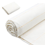 tissu coton absorption bricolage filet simple brossé rayures jaunes blanc opacité texturé
