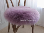 coussin chaise rond laine mouton fourrure épaisse doux confortable siège moderne