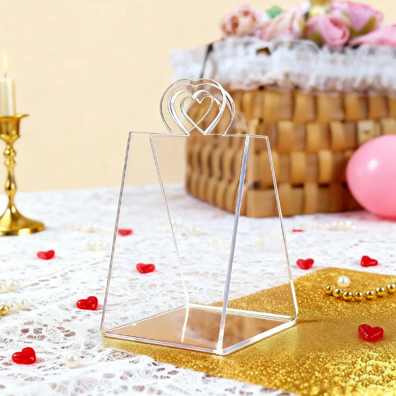 boîtes rangement transparentes acrylique mariage anniversaire valentin noël moderne minimaliste