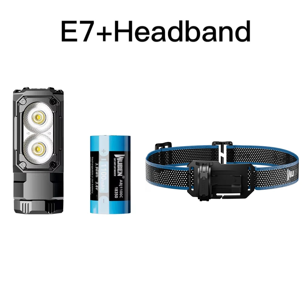 lampe torche rechargeable 1800 lumens modes ipx8 type alliage aluminium noir moderne compact clip