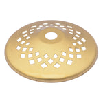 disque décoratif moderne perforations géométriques couleur doré accessoire vitrail abat jour cuivre artisanal bricolage