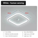 plafonnier led moderne blanc noir géométrique capteur mouvement 2000 82000 lumens