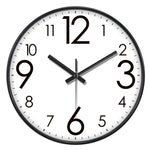 horloge murale quartz aiguille noir blanc simple facile lecture minimaliste sans tic tac moderne