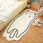 Petit tapis salon dessin animé vert