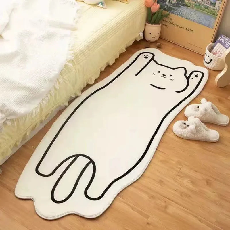 Petit tapis salon dessin animé vert