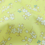 tissu coton biodegradable 160x50cm floral rose clair violet jaune bleu ciel classique