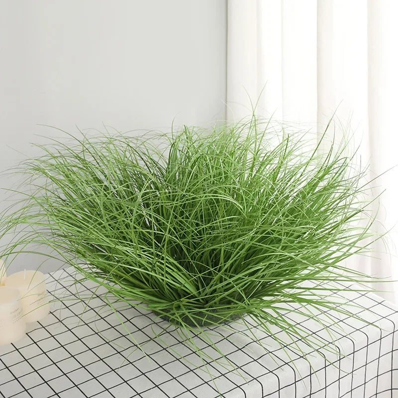 plante artificielle verte feuilles fines moderne décoration intérieure base noire 30cm 40cm 50cmextérieur