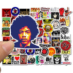 sticker rock punk musicien adhésif étanche divers artistes groupe brillant multicolore
