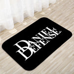 tapis moderne noir jaune rouge antidérapant lettres stylisées fleurs petites graphique intérieur porte couloir