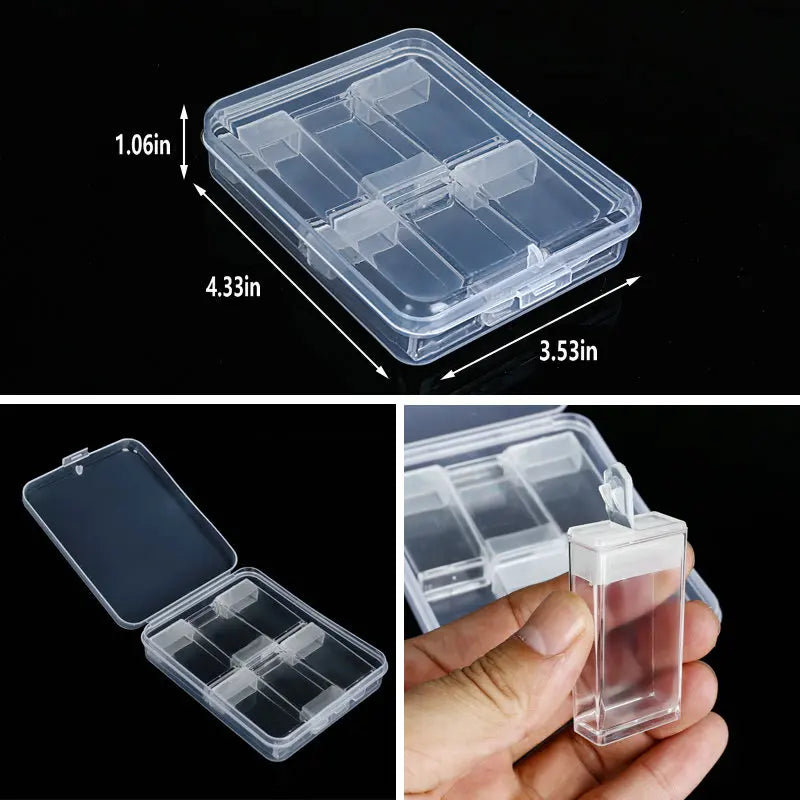 boîte rangement plastique transparente séparateurs bijoux accessoires matériel pêche