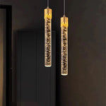 suspension lumineuse moderne transparente bulles dorées encastrable autonomes 90 260V