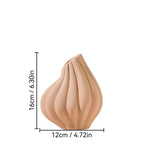 vases céramique texturé moderne minimaliste fougères séchées décoration intérieure arrondis lignes verticales blanches brunes
