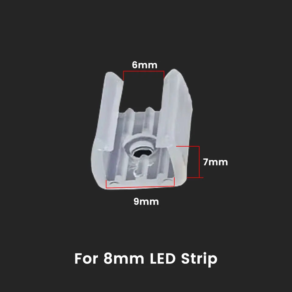 clips fixation ruban led transparent 6mm 8mm 12mm 15mm rohs certifie eyelets pragmatique
