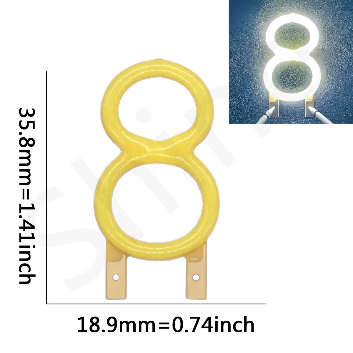 ampoule led numéro lumineuse jaune moderne décoration fête bar restaurant chambre