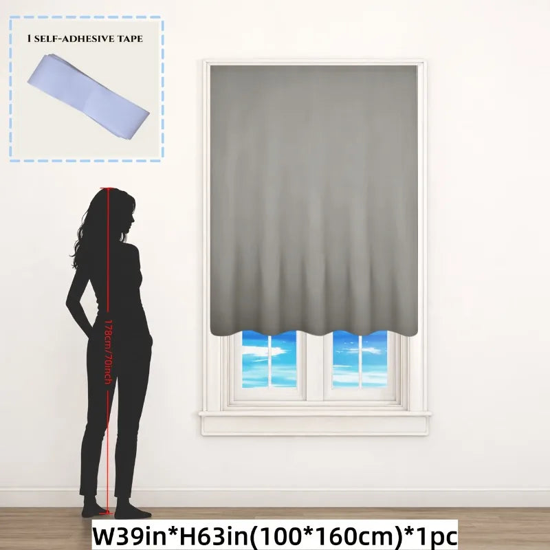 rideau occultant polyester texturé moderne adhésif opaque beige gris noir chambre coucher