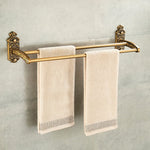 accessoires salle bain doré ornements floraux finition brillante classique porte savon porte gobelet porte