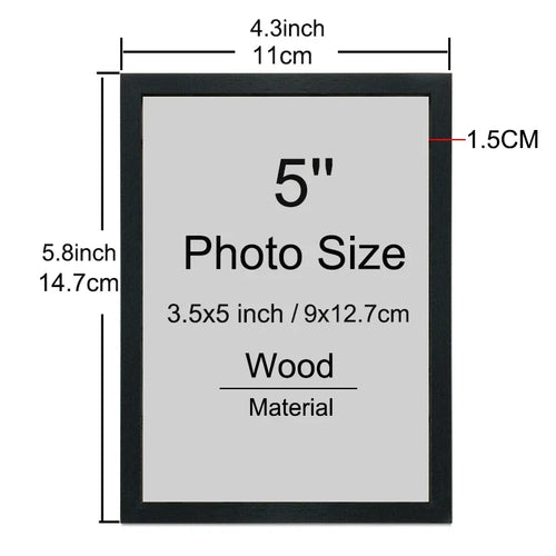cadres photo bois modernes noirs 4x6 5x7 6x8 inch verre set