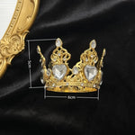 décoration gâteau couronne or argent cristaux topper anniversaire mariage fête élégant baroque