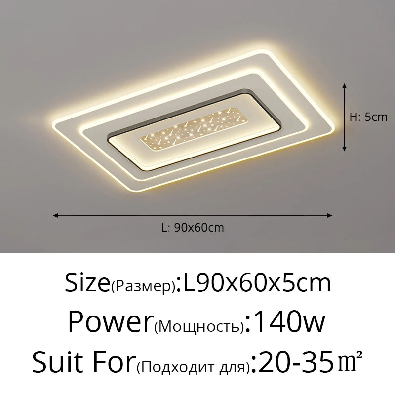 plafonnier led moderne blanc doré minimaliste éclairage cuisine chambre salon