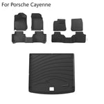 tapis sol coffre rayures horizontales tpe fibre synthétique noir moderne porsche cayenne