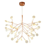 suspension lumineuse contemporaine branches stylisées 50cm 72cm 98cm noir blanc