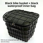 panier vélo noir grille métallique moderne vis fixations sac étanche
