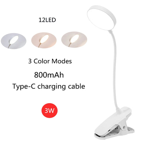lampe led clip moderne batterie lithium modes lumière rechargeable cordon type