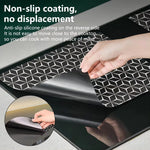 protège plaque induction silicone anti rayures moderne noir blanc hexagones adhésif durable rond rectangle