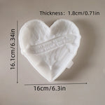 moule silicone coeur ailes ange ruban blanc classique décoration plâtre ciment résine romantique