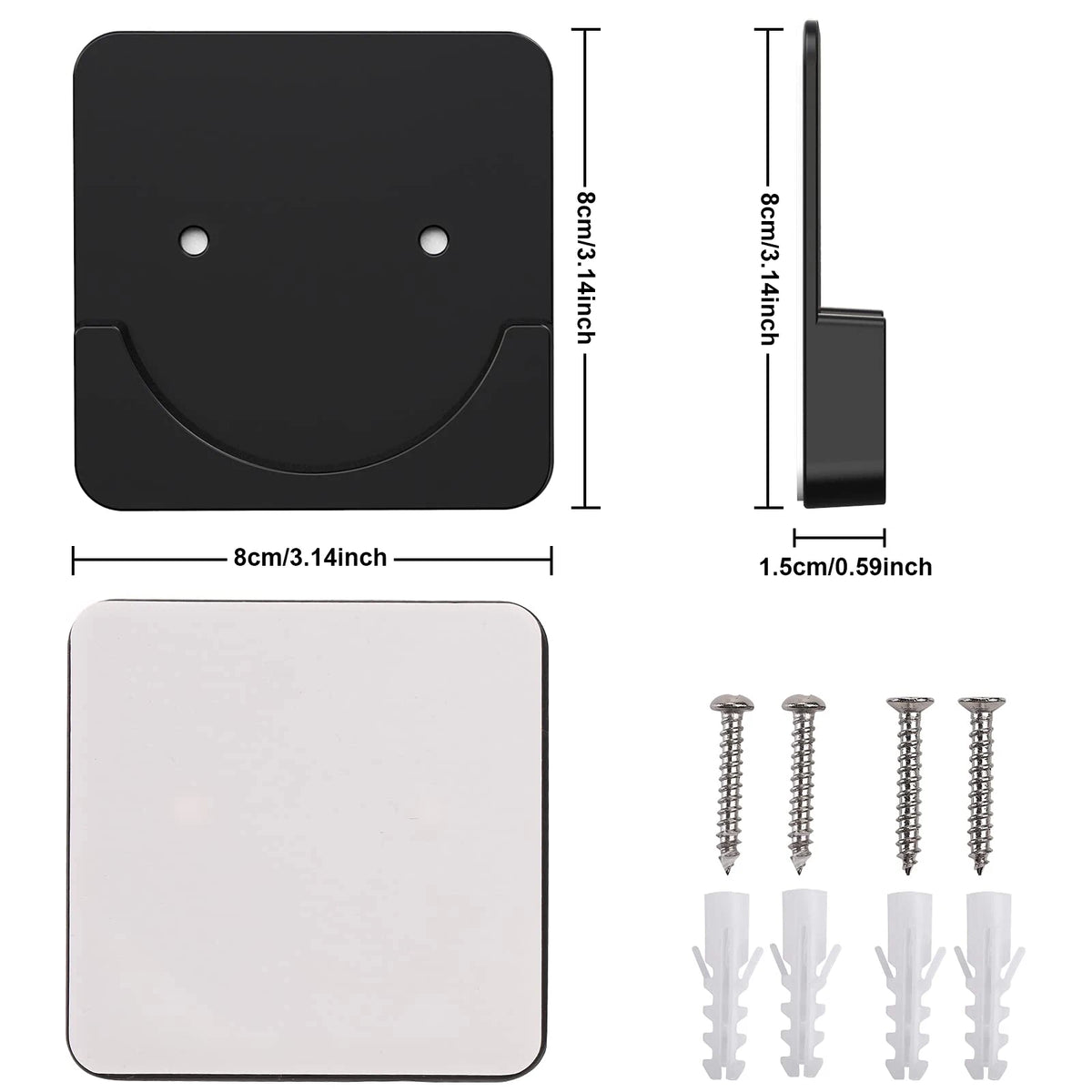 support mural rideau douche blanc noir vis clips respectueux environnement moderne