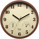 horloge murale quartz aiguille beige noir classique température humidité salon chambre