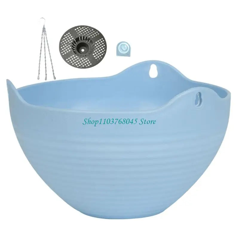 Cache pot suspendu moderne orange bleu rose jaune ridé opale chaîne