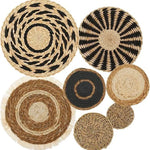 assiette décorative ethnique boho chic motif zigzag couleur naturelle mur cuisine salon maison rustique