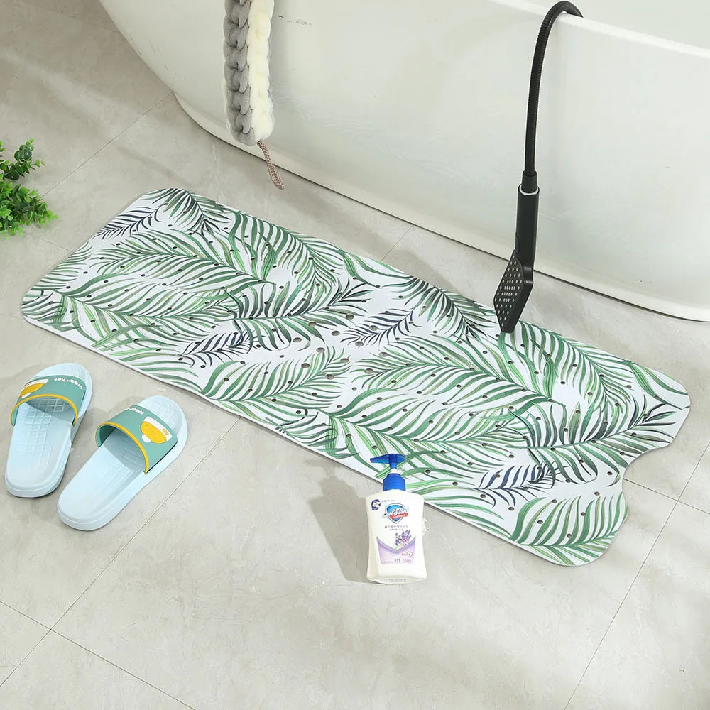 tapis bain anti dérapant thème marin poissons coraux dimensions 100cm 40cm moderne enfantin