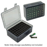 boîte rangement batteries aa aaa 24 30 emplacements mousse noire transparente pratique