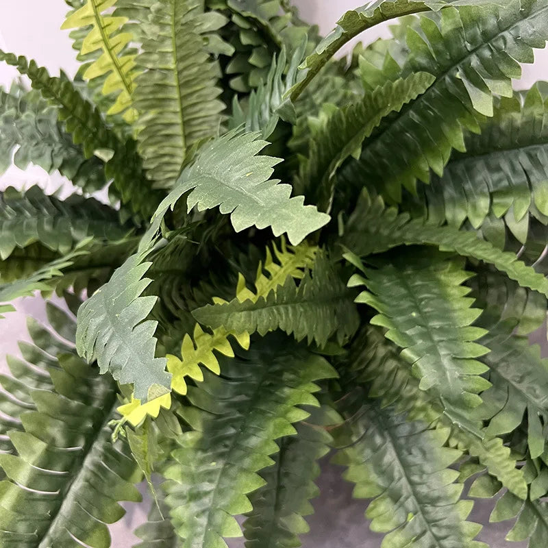 plante artificielle fougère soie feuilles vertes décoration maison salon pot osier tressé naturelle ornementextérieur