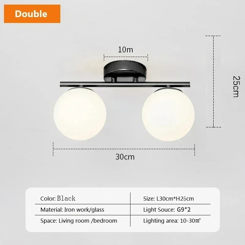 lampe moderne or blanc sphères translucides 90 260V 249 2000 flux lumineux