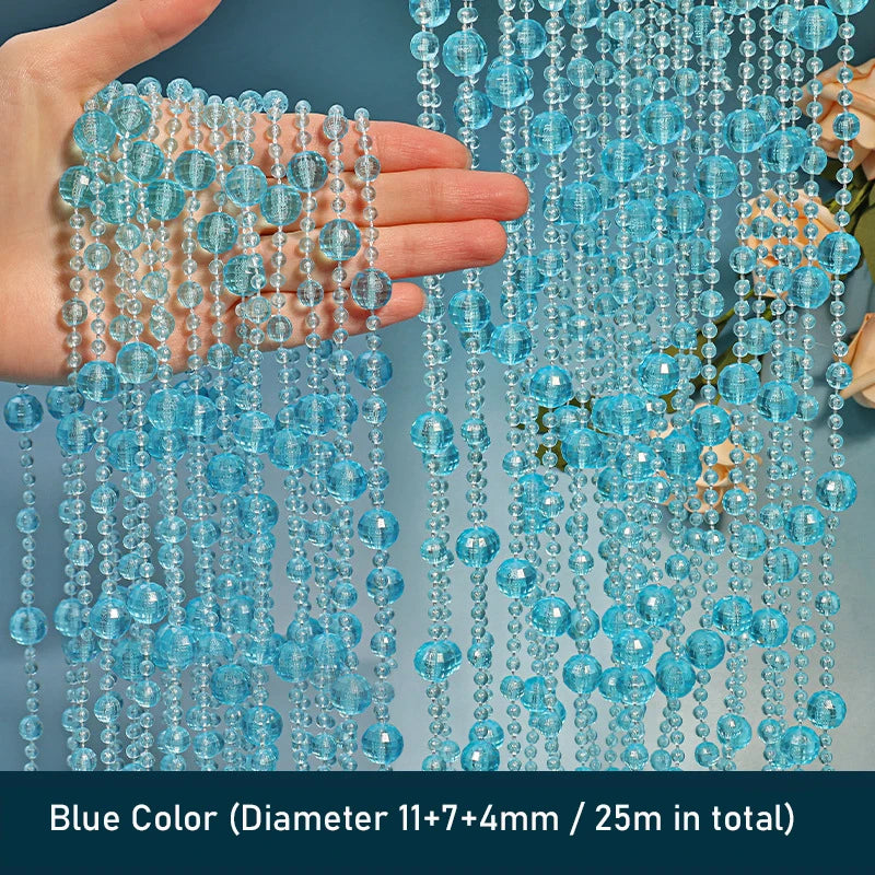 rideau pvc clips moderne rose bleu clair facile porte maison translucent